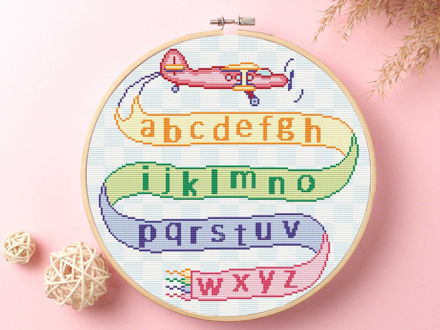 Airplane Abc Cross Stitch Kit Beginner #KEMX295