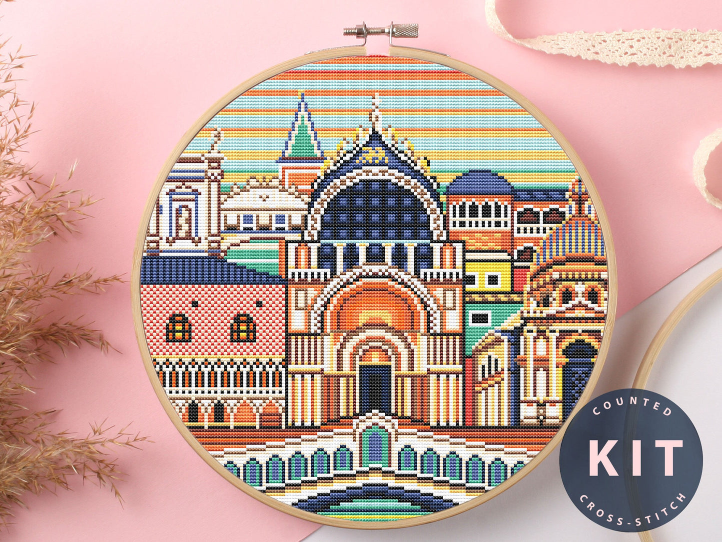 Venice Cross Stitch Kit Beginner #KEMX288