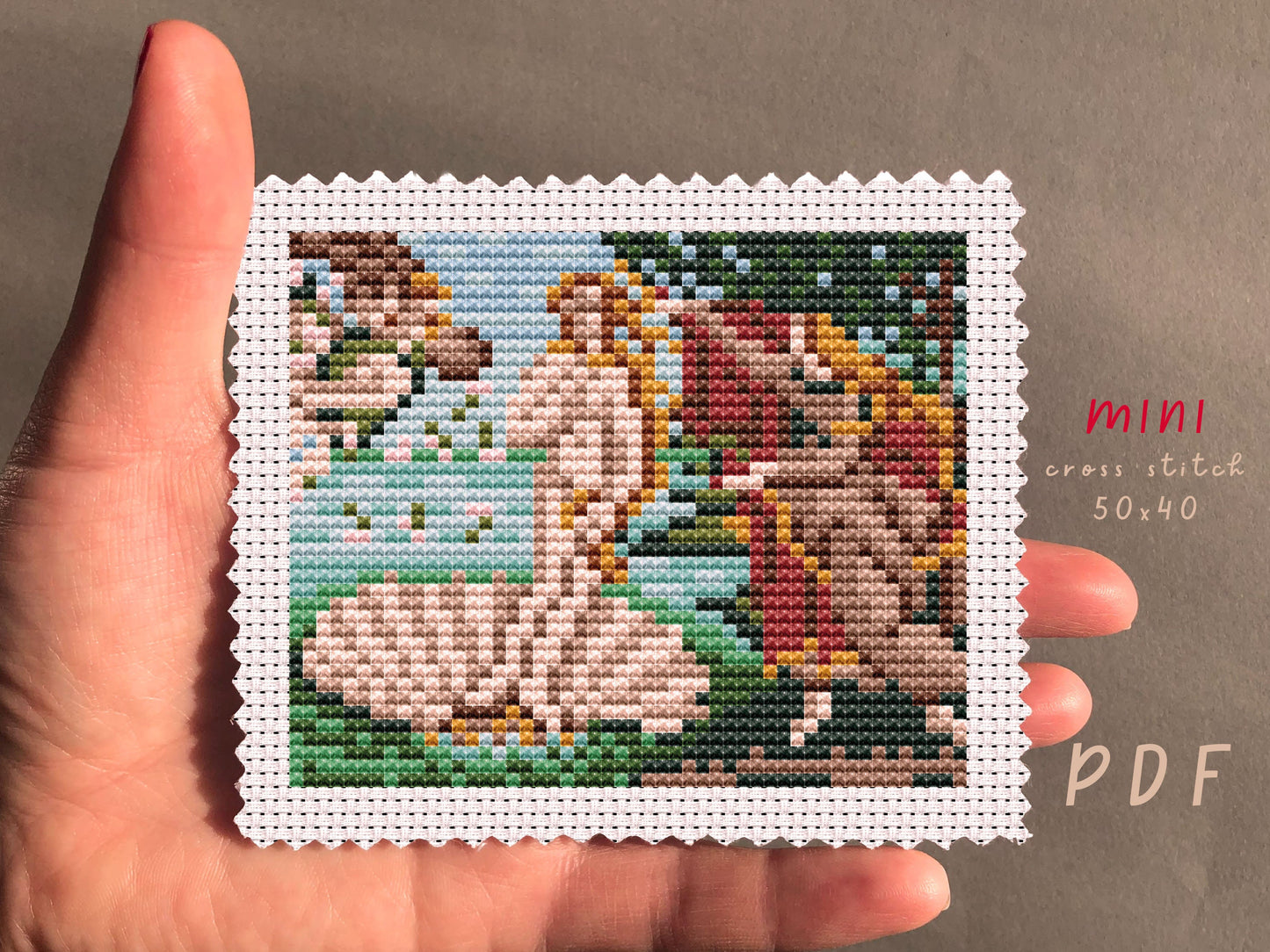 Birth of Venus Cross Stitch Pattern: Botticelli Inspired DIY Embroidery (PDF)