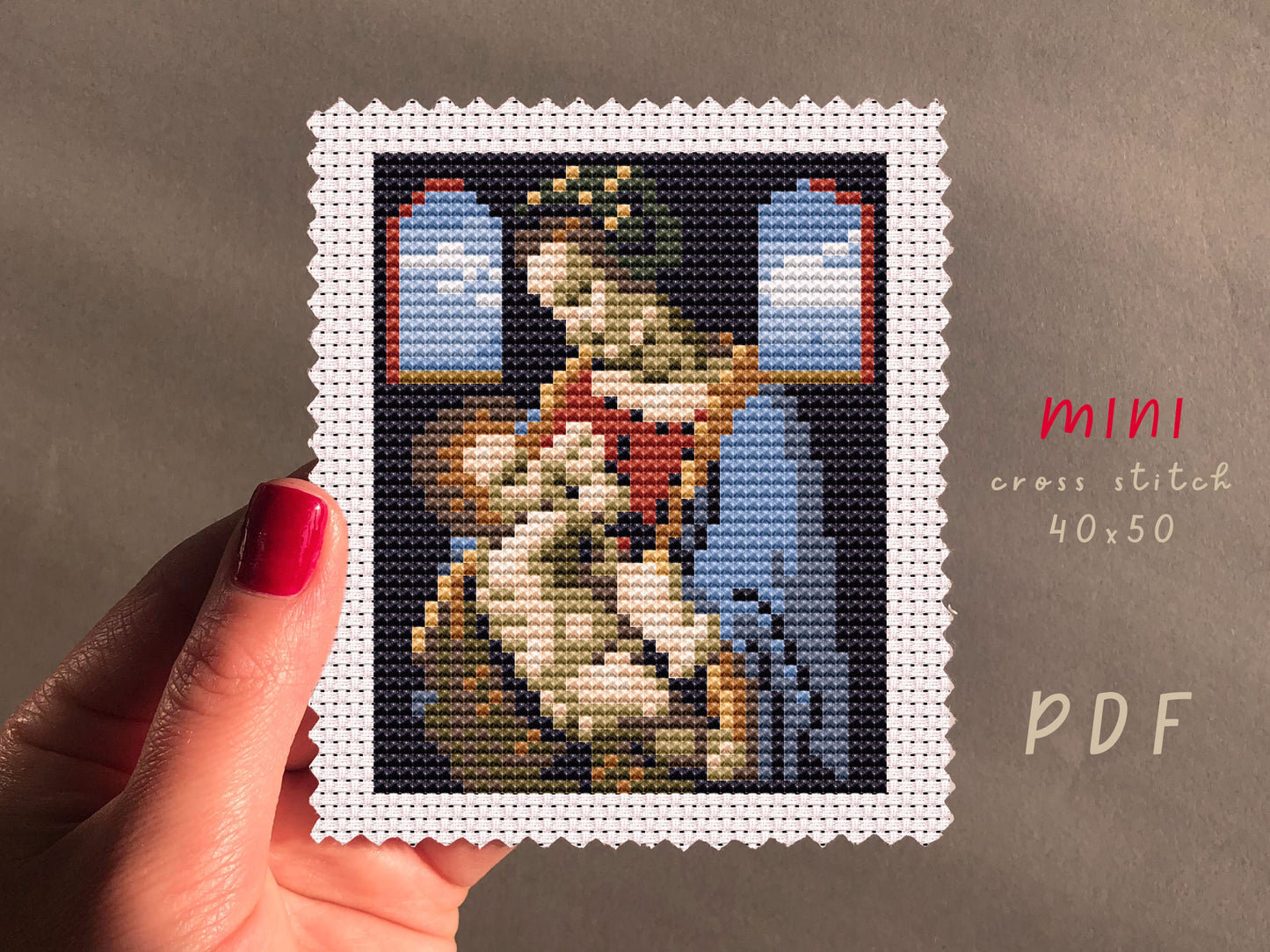 Madonna Litta Cross Stitch Pattern: DIY Embroidery (PDF Pattern)