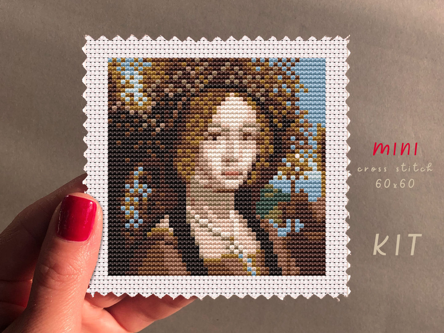 Ginevra De Benci Cross Stitch Kit: DIY Embroidery (PDF Pattern)