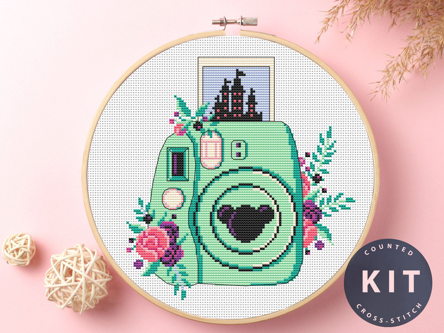 Polaroid Disney Cross Stitch Kit | Creative Crafting | Cross Stitch Pattern | Gift Cross Stitch