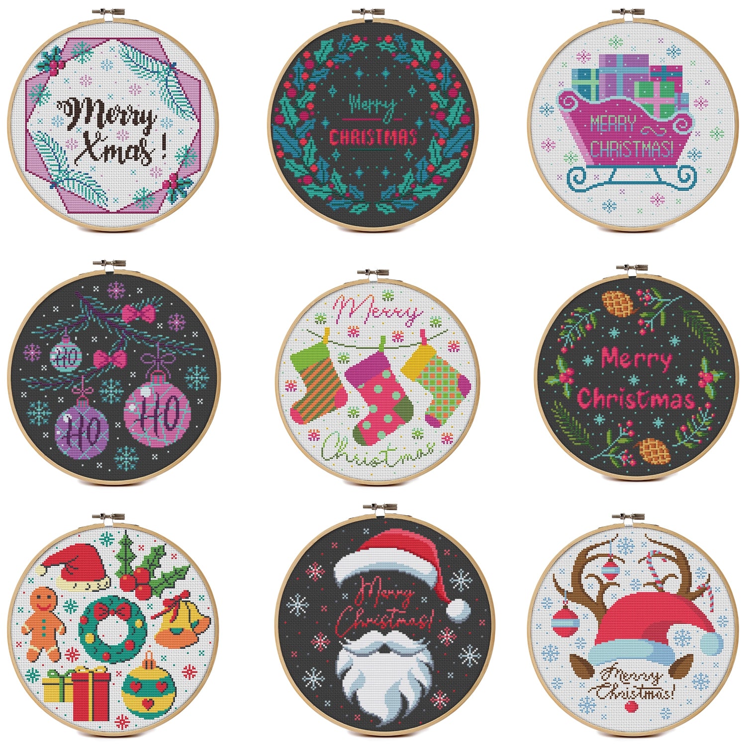 24 Christmas Cross Stitch Patterns Bundle