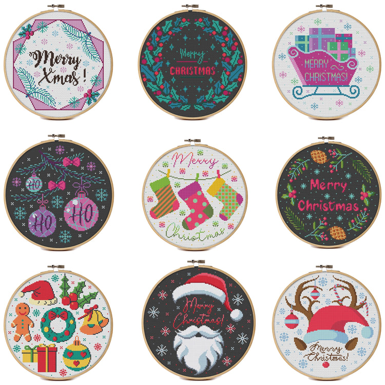 24 Christmas Cross Stitch Patterns Bundle