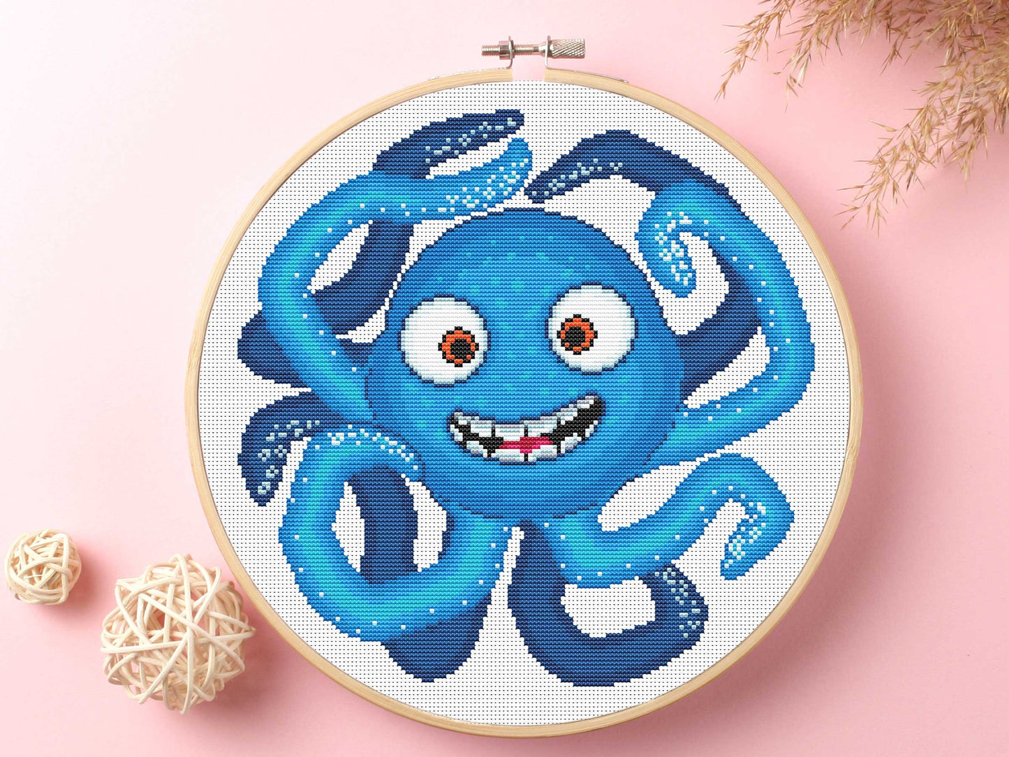Cute Octopus Cross Stitch Kit Beginner #KEMX329