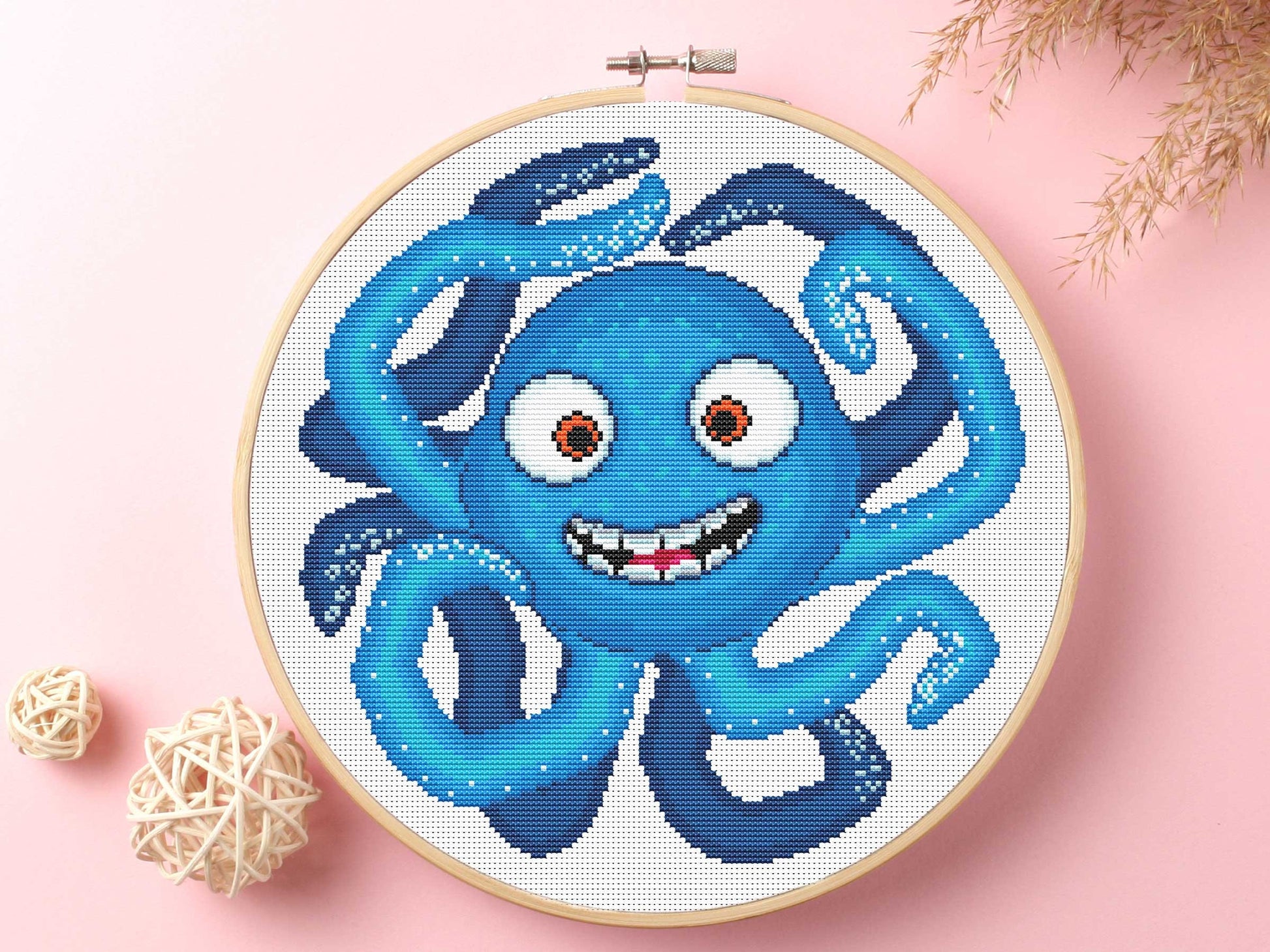 Cute Octopus Cross Stitch Kit Beginner #KEMX329
