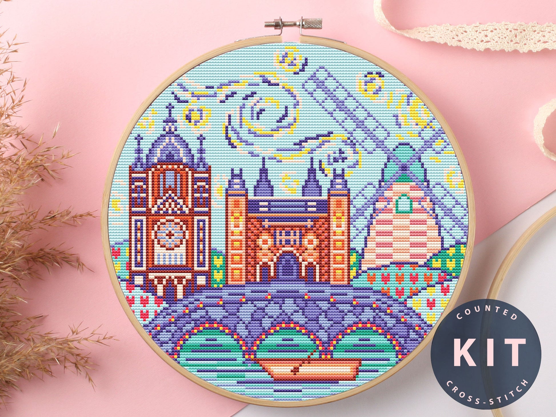 Amsterdam Cross Stitch Kit Beginner #KEMX281