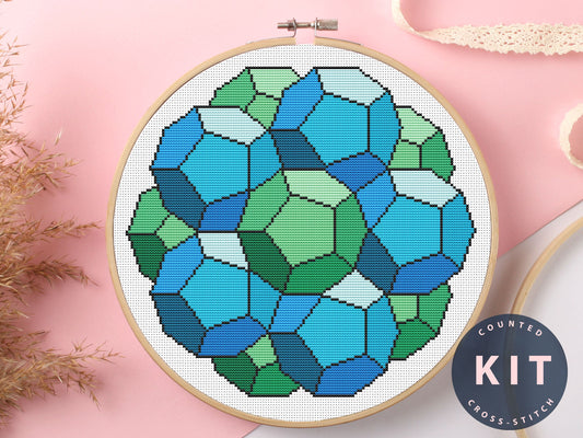 Color Abstraction Cross Stitch Kit Beginner #KEMX241_1