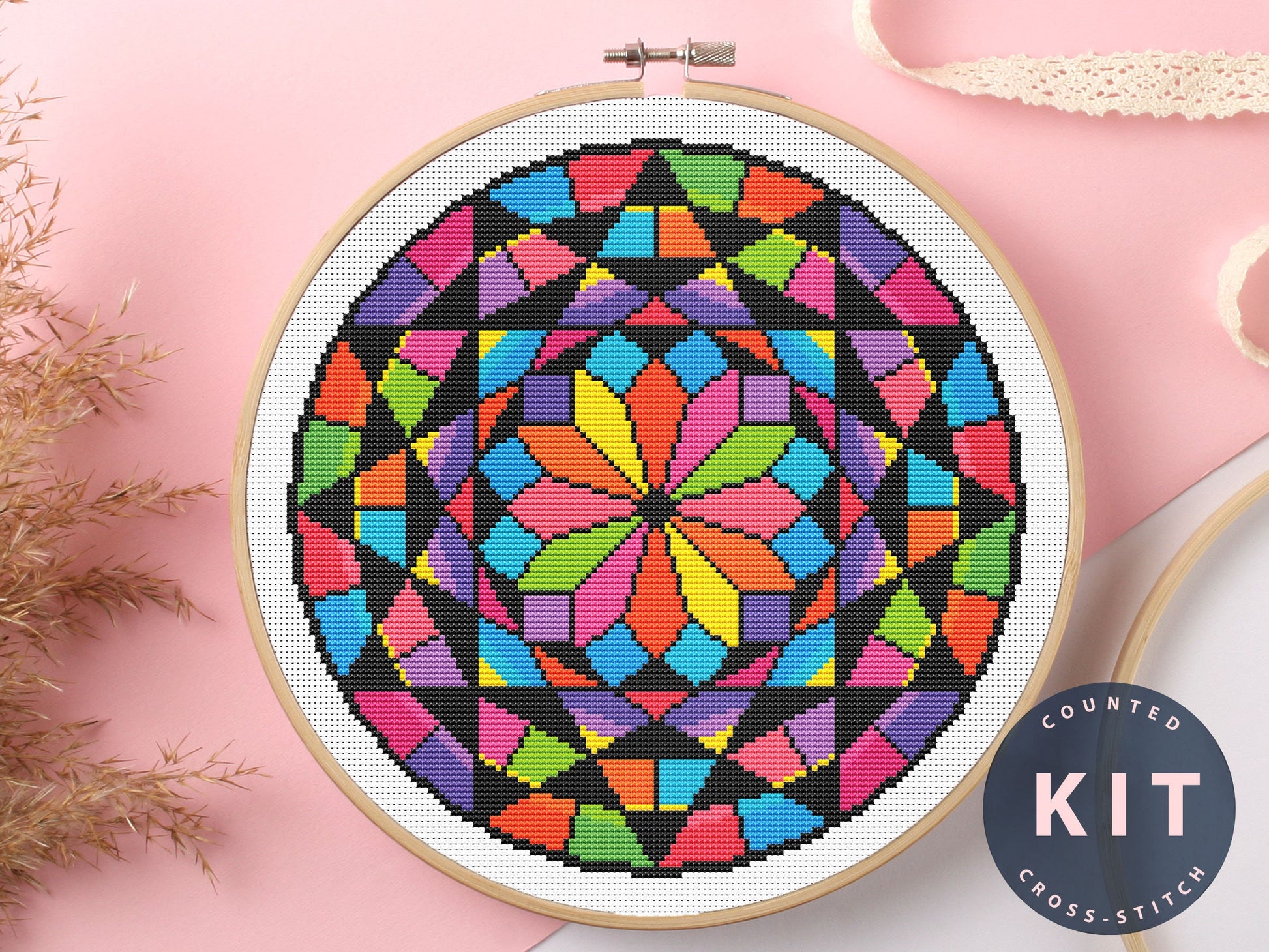 Color_Abstraction Cross Stitch Kit Beginner #KEMX239_1