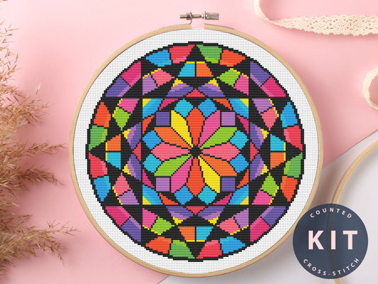 Color_Abstraction Cross Stitch Kit Beginner #KEMX239_1
