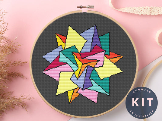 Color_Abstraction Cross Stitch Kit Beginner #KEMX238_2