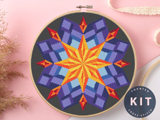 Color_Abstraction Cross Stitch Kit Beginner #KEMX237_2