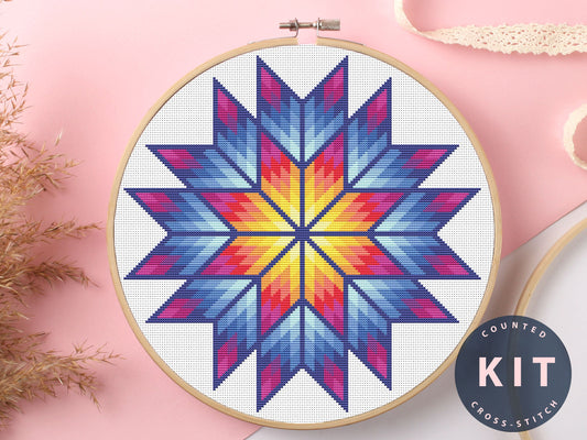 Color_Abstraction Cross Stitch Kit Beginner #KEMX235_2