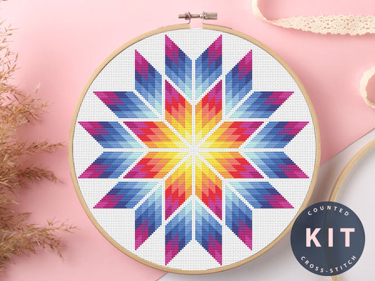 Color_Abstraction Cross Stitch Kit Beginner #KEMX235_1