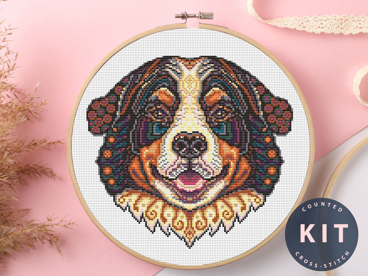 Berner Sennenhund Cross Stitch Kit Beginner #KEMX331