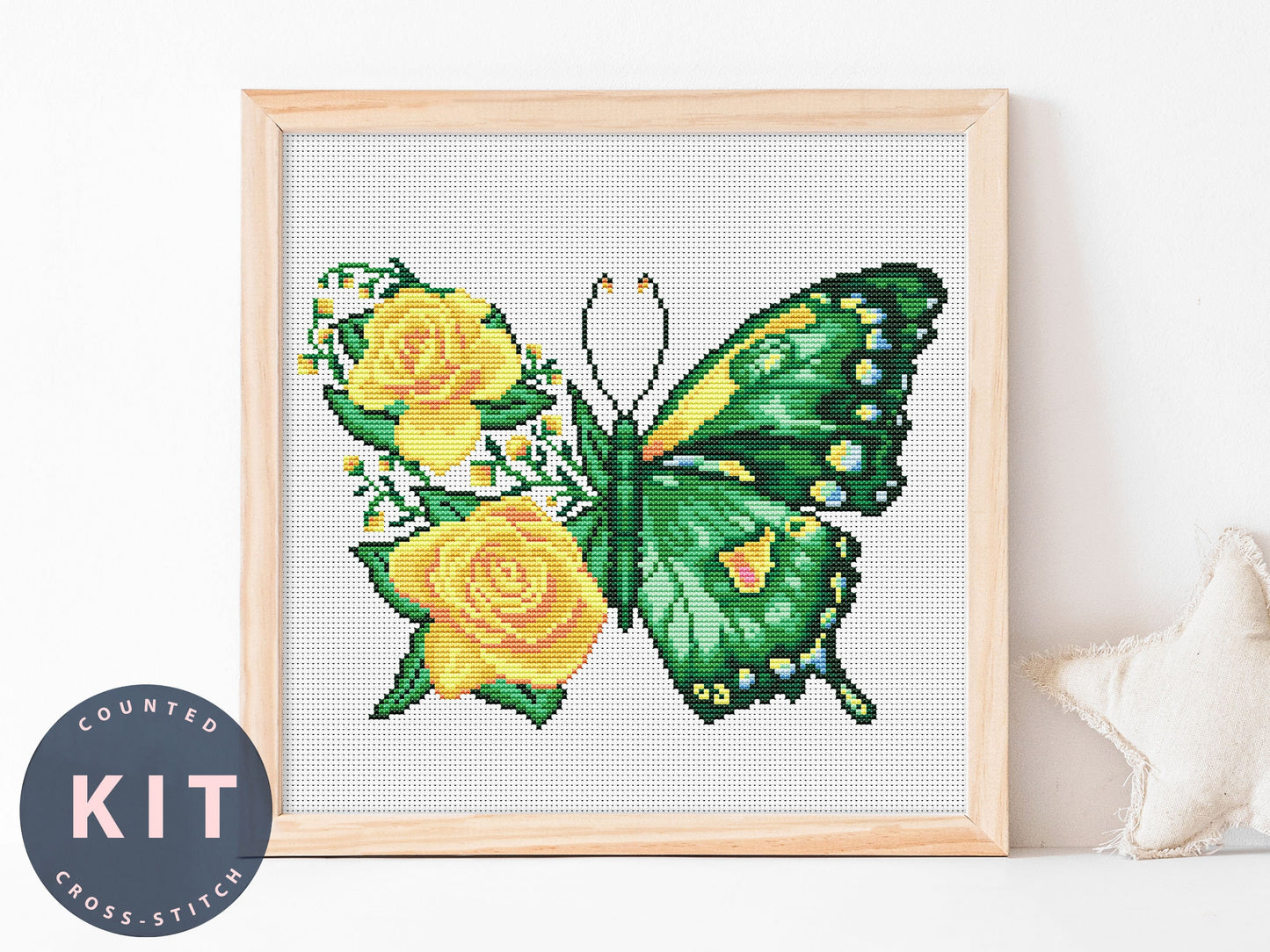 Counted Cross Stitch  Kit For Beginner Butterfly