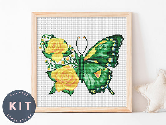 Counted Cross Stitch  Kit For Beginner Butterfly