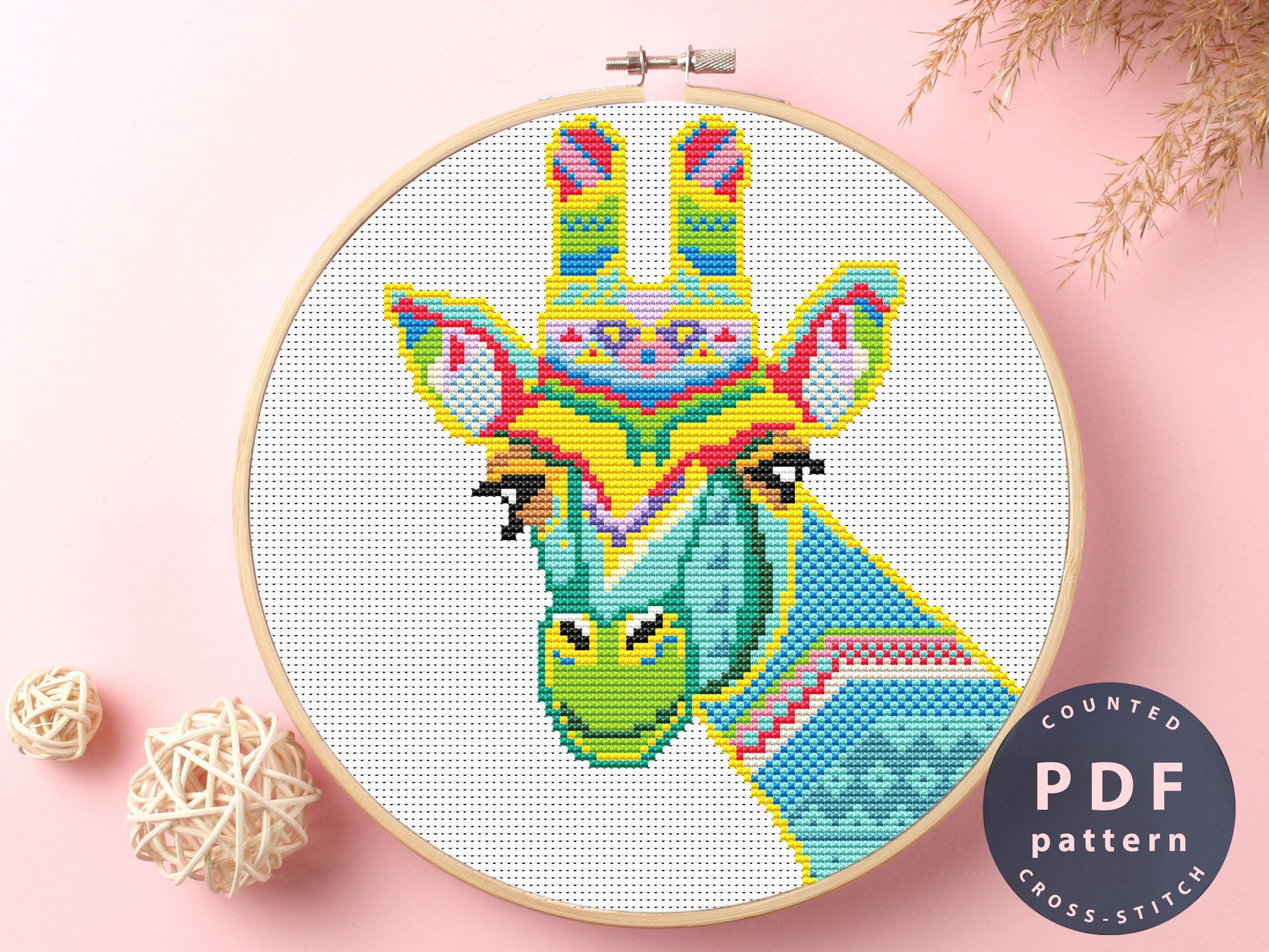 Giraffe Cross Stitch Pattern: Beginner Embroidery DIY (PDF Pattern)
