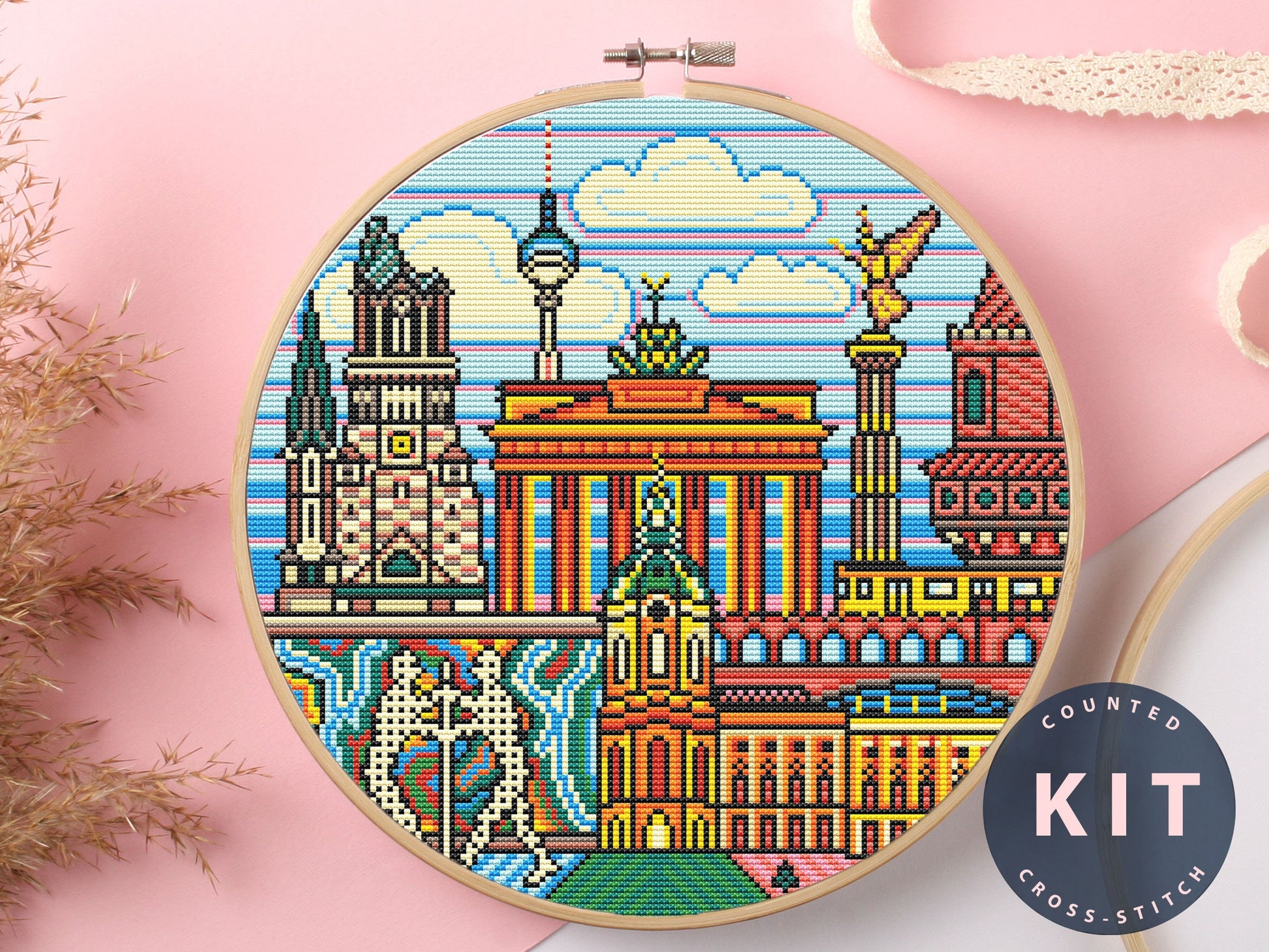 Berlin Cross Stitch Kit Beginner #KEMX282