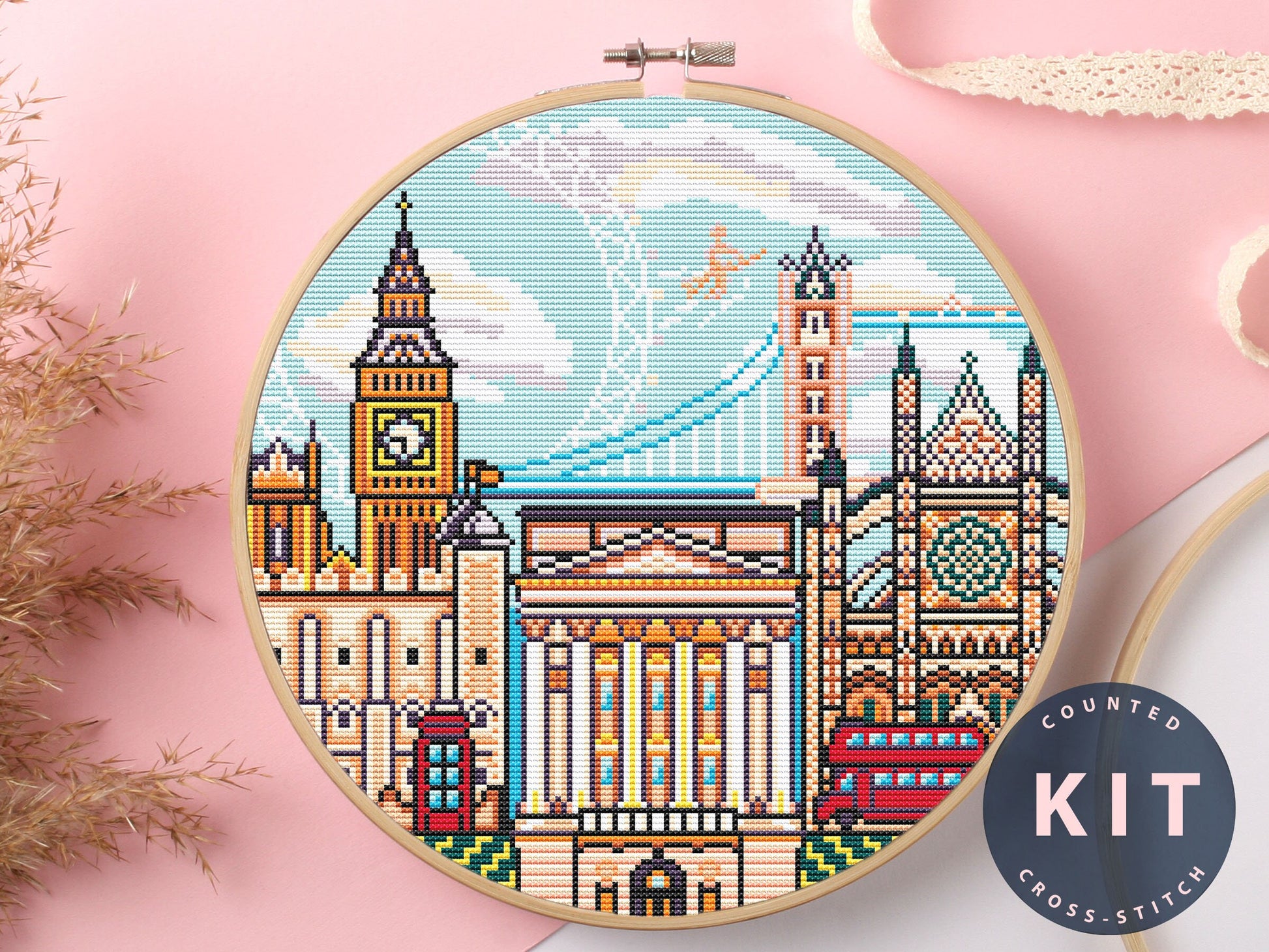 London Cross Stitch Kit Beginner #KEMX283
