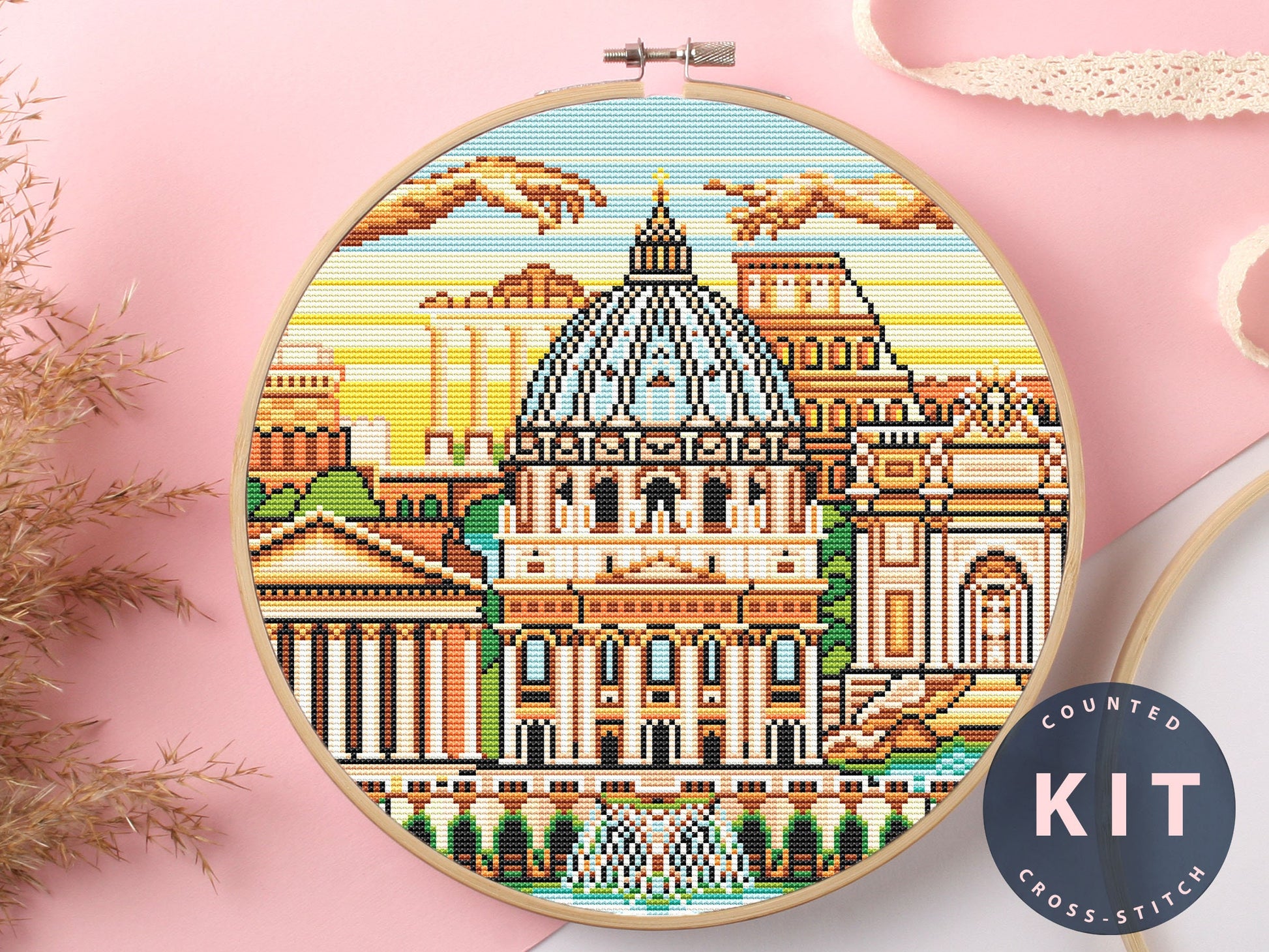 Rome Cross Stitch Kit Beginner #KEMX287