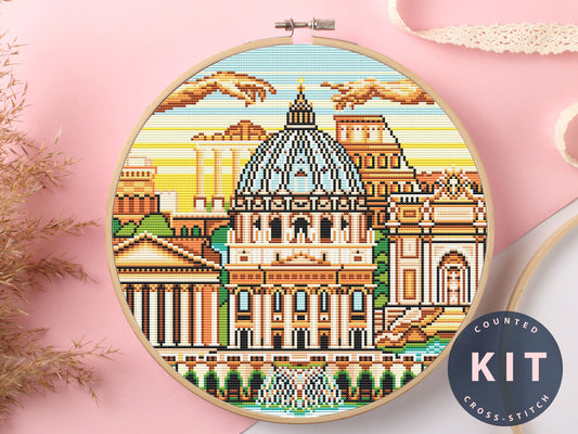 Rome Cross Stitch Kit Beginner #KEMX287