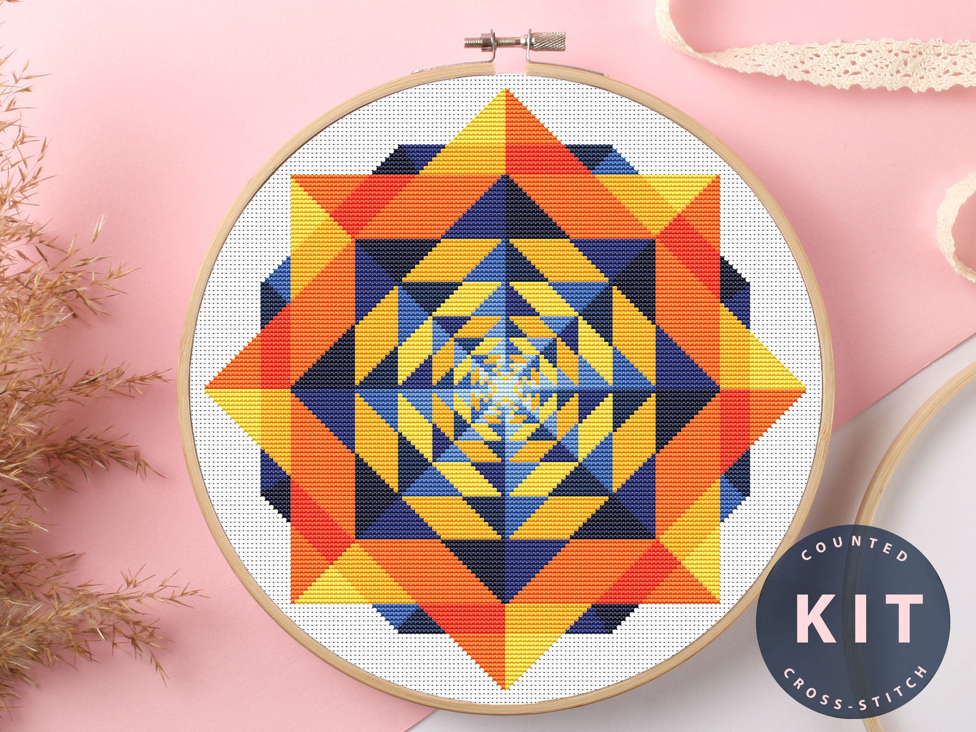 Color_Abstraction Cross Stitch Kit Beginner #KEMX236_2