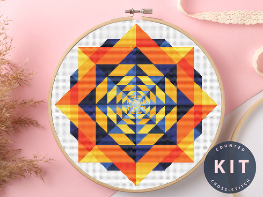Color_Abstraction Cross Stitch Kit Beginner #KEMX236_2
