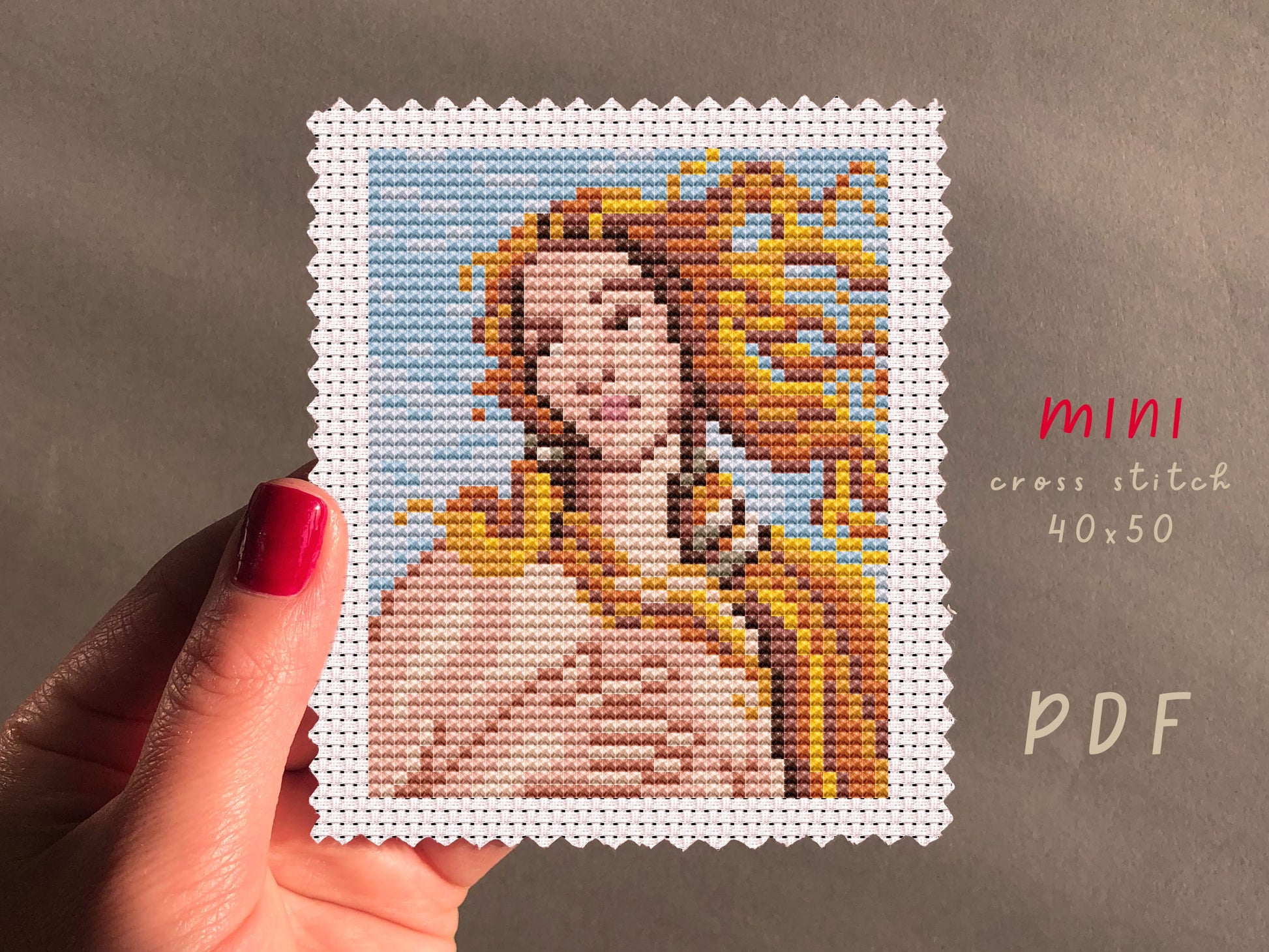 Botticelli's Birth of Venus Cross Stitch Pattern: Beginner Embroidery (PDF Pattern)