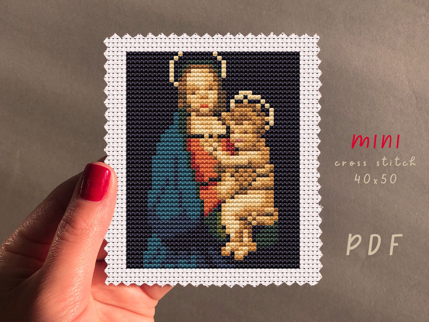 The Grand Duke's Madonna Cross Stitch Pattern: DIY Embroidery (PDF Pattern)