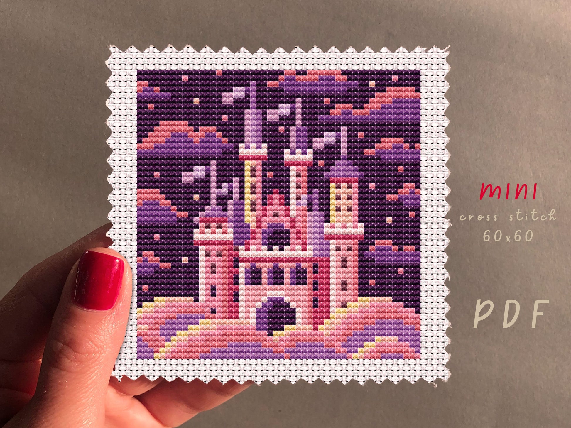Cinderella Castle Cross Stitch Pattern: DIY Embroidery (PDF Pattern)