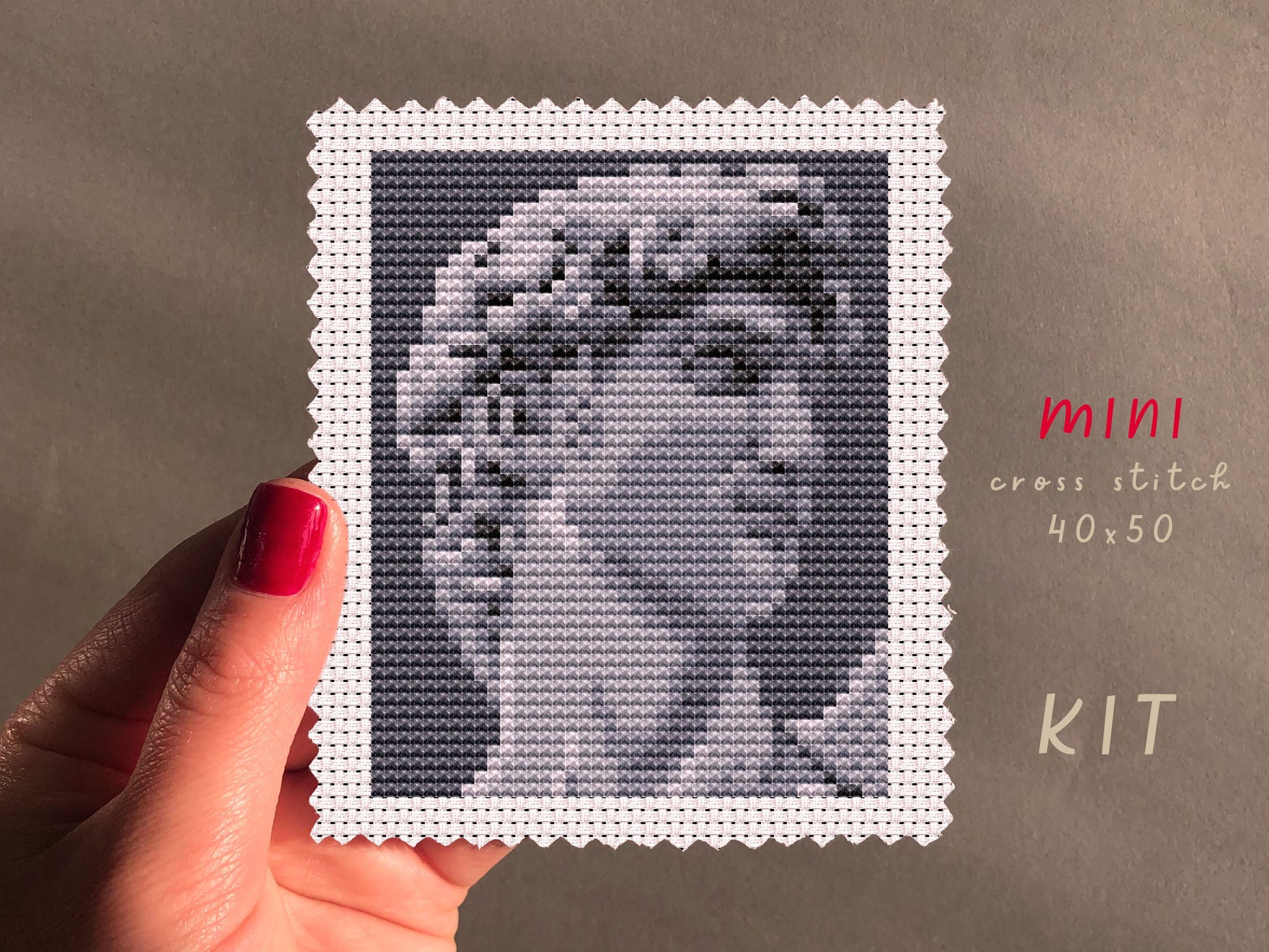 David Cross Stitch Kit: Minimalist Sunset DIY Embroidery