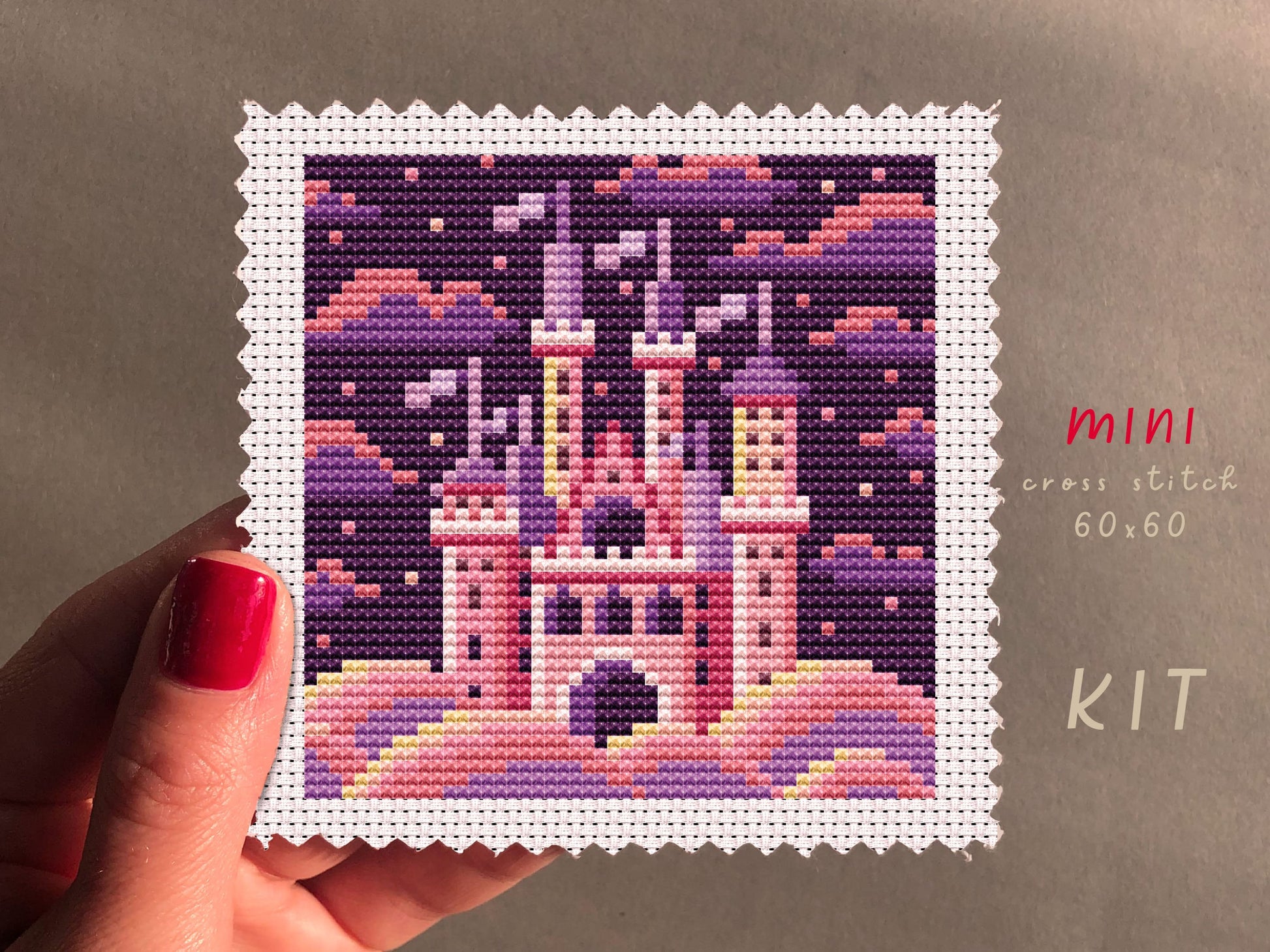 Cinderella Castle Cross Stitch Kit: Princess Cartoon Design