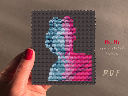 Apollo Belvedere Cross Stitch Pattern: DIY Embroidery (PDF Pattern)