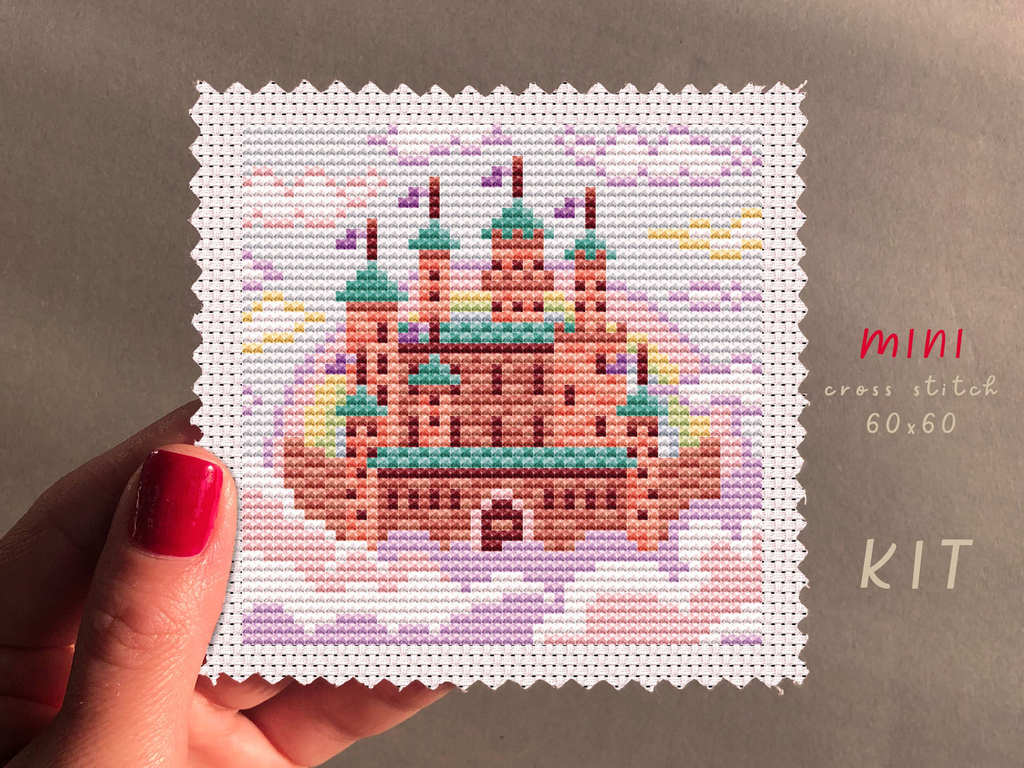 Cinderella Castle Cross Stitch Kit: DIY Fairy Tale Art