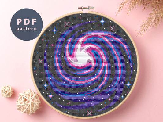 Galaxy Cross Stitch Pattern: Space Fantasy DIY (PDF Pattern)