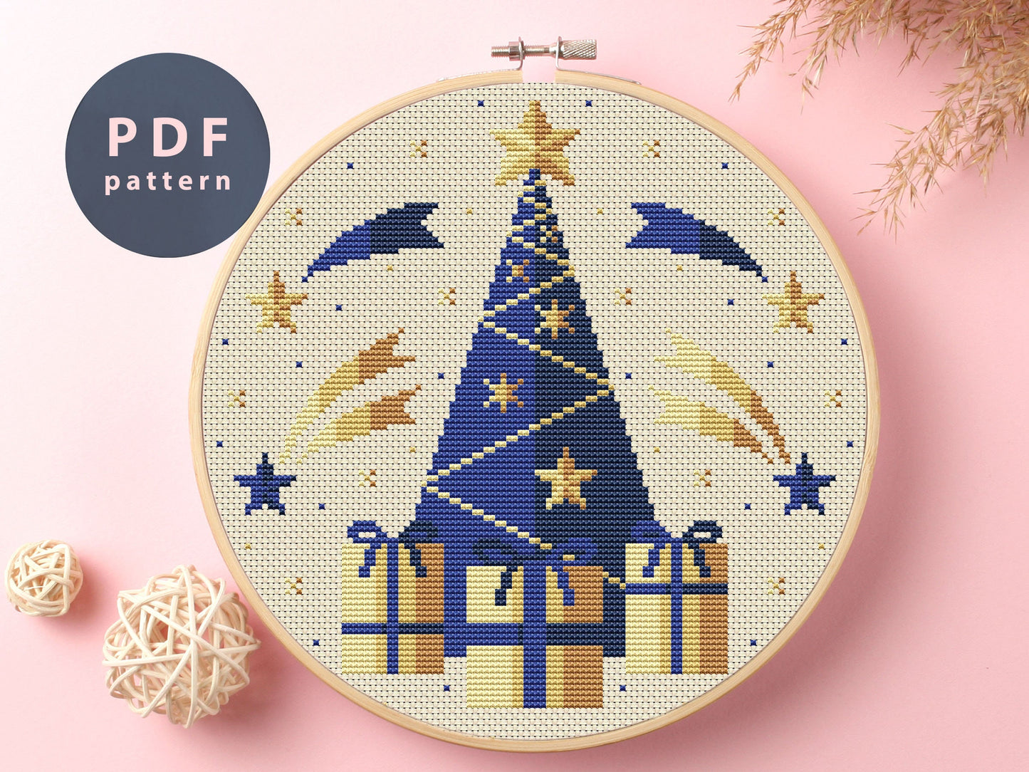 Christmas Tree Cross Stitch Pattern: Holiday DIY (PDF Pattern)