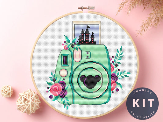Polaroid Disney Cross Stitch Kit | Creative Crafting | Cross Stitch Pattern | Gift Cross Stitch